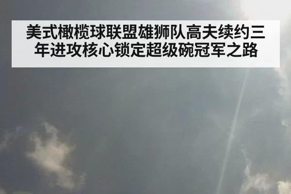 美式橄榄球联盟雄狮队高夫续约三年进攻核心锁定超级碗冠军之路